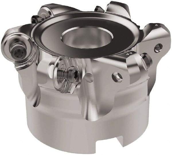 Seco - 63mm Cut Diam, 6mm Max Depth, 22mm Arbor Hole, 6 Inserts, RNMU12.. Insert Style, Indexable Copy Face Mill - R220.28 Cutter Style, 11,200 Max RPM, 40mm High, Through Coolant, Series R220 - Apex Tool & Supply