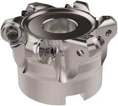 Seco - 63mm Cut Diam, 6mm Max Depth, 22mm Arbor Hole, 6 Inserts, RNMU12.. Insert Style, Indexable Copy Face Mill - R220.28 Cutter Style, 11,200 Max RPM, 40mm High, Through Coolant, Series R220 - Apex Tool & Supply