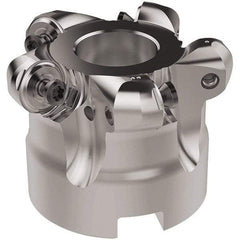 Seco - 52mm Cut Diam, 6mm Max Depth, 22mm Arbor Hole, 5 Inserts, RNMU12.. Insert Style, Indexable Copy Face Mill - R220.28 Cutter Style, 12,300 Max RPM, 40mm High, Through Coolant, Series R220 - Apex Tool & Supply