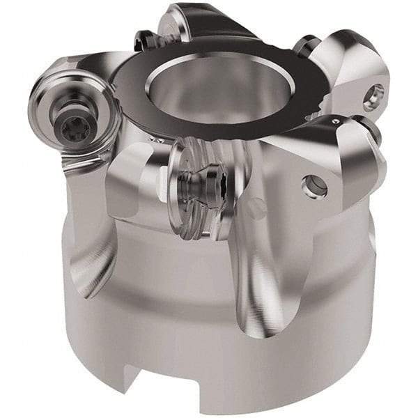 Seco - 50mm Cut Diam, 6mm Max Depth, 22mm Arbor Hole, 5 Inserts, RNMU12.. Insert Style, Indexable Copy Face Mill - R220.28 Cutter Style, 12,500 Max RPM, 40mm High, Through Coolant, Series R220 - Apex Tool & Supply