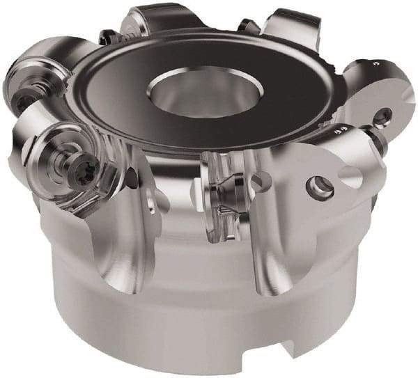 Seco - 2-1/2" Cut Diam, 6mm Max Depth, 3/4" Arbor Hole, 7 Inserts, RNMU12.. Insert Style, Indexable Copy Face Mill - R220.28 Cutter Style, 11,200 Max RPM, 1-1/2 High, Through Coolant, Series R220 - Apex Tool & Supply