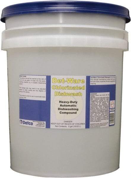 Detco - 5 Gal Pail Automatic Dishwashing Liquid - Unscented - Apex Tool & Supply