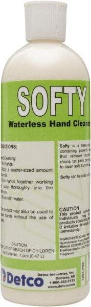 Detco - 16 oz Bottle Waterless Cream Waterless Hand Cleaner - White, Banana Scent - Apex Tool & Supply