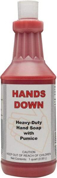 Detco - 32 oz Squeeze Bottle Gel Hand Cleaner with Grit - Red, Cherry Scent - Apex Tool & Supply