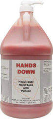 Detco - 1 Gal Pump Bottle Gel Hand Cleaner with Grit - Red, Cherry Scent - Apex Tool & Supply