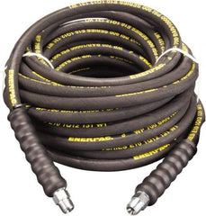 Enerpac - 3/8" Inside Diam x 3/8 NPT 30' Hydraulic Pump Hose - 10,000 psi, 3/8 NPTF Male Opposite End, Rubber - Apex Tool & Supply