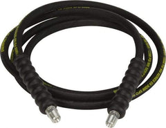 Enerpac - 1/4" Inside Diam x 3/8 NPT 10' Hydraulic Pump Hose - 10,000 psi, 3/8 NPTF Male Opposite End, Rubber - Apex Tool & Supply