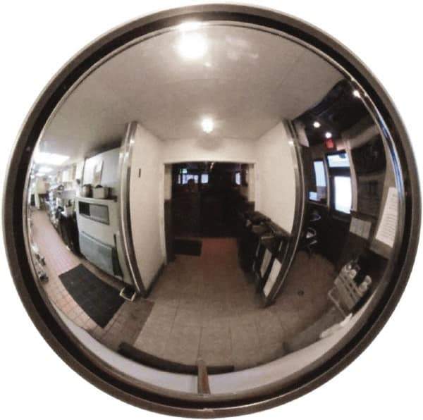 Se-Kure Domes&Mirrors - Indoor & Outdoor Round Convex Safety, Traffic & Inspection Mirrors - Acrylic Lens, Plastic Backing, 16" Diam, 48' Max Covered Distance - Apex Tool & Supply