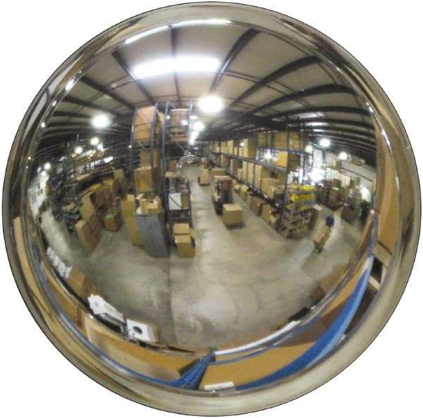 Se-Kure Domes&Mirrors - Indoor Round Convex Safety, Traffic & Inspection Mirrors - Acrylic Lens, Hardboard Backing, 32" Diam, 96' Max Covered Distance - Apex Tool & Supply