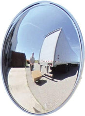 Se-Kure Domes&Mirrors - Indoor Round Convex Safety, Traffic & Inspection Mirrors - Acrylic Lens, Hardboard Backing, 24" Diam, 72' Max Covered Distance - Apex Tool & Supply