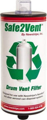 Made in USA - Trash Compactor/Crusher Carbon Filter Assembly - 4" Wide x 4" Long x 12" High, For Aerosol Can Deflators - Apex Tool & Supply