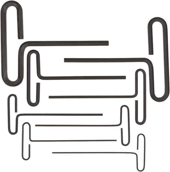 Bondhus - 8 Piece, Loop T-Handle Hex Key Set - 2 to 10mm Range, Protanium High Torque Steel - Apex Tool & Supply