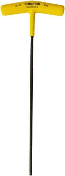 Bondhus - 1/8" Hex, T-Handle, Ball End Hex Key - 7.8" OAL, Protanium High Torque Steel, Inch System of Measurement - Apex Tool & Supply