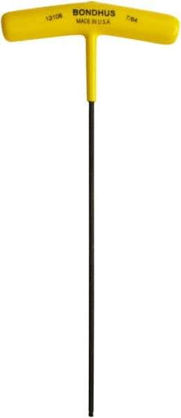 Bondhus - 7/64" Hex, T-Handle, Ball End Hex Key - 7.3" OAL, Protanium High Torque Steel, Inch System of Measurement - Apex Tool & Supply