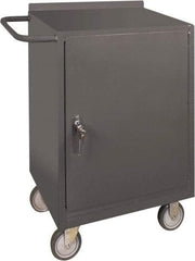 Durham - 1,200 Lb Capacity, 18" Wide x 24" Long x 39-3/4" High Mobile Cart - 1 Door, 1 Shelf, Steel, 2 Rigid/2 Swivel Casters - Apex Tool & Supply