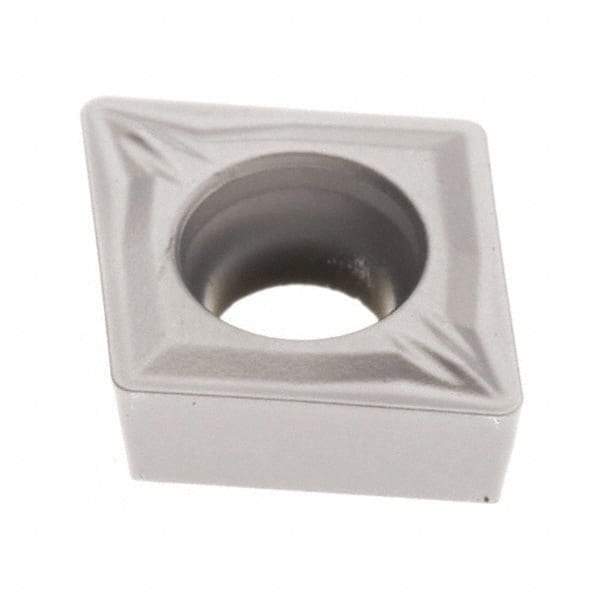 Seco - CCMT432 MF2 Grade TP3501 Carbide Turning Insert - TiCN/Al2O3 Finish, 80° Diamond, 1/2" Inscr Circle, 3/16" Thick, 1/32" Corner Radius - Apex Tool & Supply