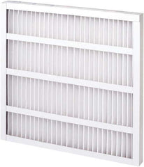 Made in USA - 20" Noml Height x 20" Noml Width x 2" Noml Depth, 35% Capture Efficiency, Wireless Pleated Air Filter - MERV 8, Synthetic, Integrated Paperboard Frame, 500 Max FPM, 1,400 CFM, For Any Unit - Apex Tool & Supply