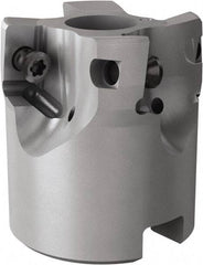 Seco - 4 Inserts, 40mm Cut Diam, 16mm Arbor Diam, 18mm Max Depth of Cut, Indexable Square-Shoulder Face Mill - 90° Lead Angle, 40mm High, XOMX18.. & XOEX18.. Insert Compatibility, Through Coolant, Series Turbo 18 - Apex Tool & Supply