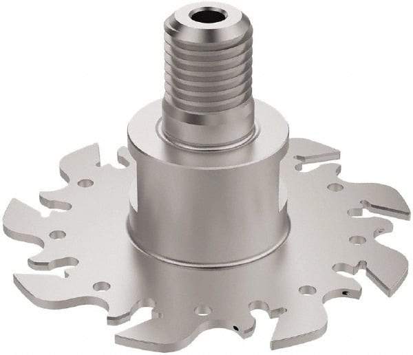 Seco - Modular Connection Connection, 0.0886 to 0.0984" Cutting Width, 0.9488" Depth of Cut, 80mm Cutter Diam, 9 Tooth Indexable Slotting Cutter - R335.10 Toolholder, 150.10 Insert, Right Hand Cutting Direction - Apex Tool & Supply