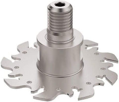Seco - Modular Connection Connection, 0.0886 to 0.0984" Cutting Width, 0.9488" Depth of Cut, 80mm Cutter Diam, 9 Tooth Indexable Slotting Cutter - R335.10 Toolholder, 150.10 Insert, Right Hand Cutting Direction - Apex Tool & Supply