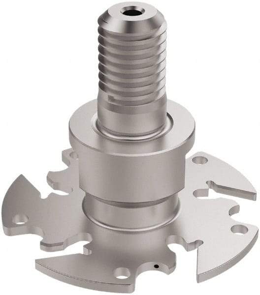 Seco - Modular Connection Connection, 0.0886 to 0.0984" Cutting Width, 0.622" Depth of Cut, 2" Cutter Diam, 5 Tooth Indexable Slotting Cutter - R335.10 Toolholder, 150.10 Insert, Right Hand Cutting Direction - Apex Tool & Supply