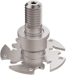 Seco - Modular Connection Connection, 0.0886 to 0.0984" Cutting Width, 0.622" Depth of Cut, 2" Cutter Diam, 5 Tooth Indexable Slotting Cutter - R335.10 Toolholder, 150.10 Insert, Right Hand Cutting Direction - Apex Tool & Supply