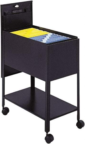 Safco - 16-1/2" Wide x 24-3/4" Long x 28-1/4" High Tote Cart - 1 Shelf, Steel - Apex Tool & Supply