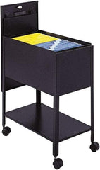 Safco - 16-1/2" Wide x 24-3/4" Long x 28-1/4" High Tote Cart - 1 Shelf, Steel - Apex Tool & Supply