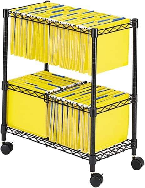 Safco - 33-1/4" Wide x 17" Long x 27" High Tote Cart - 1 Shelf, Steel - Apex Tool & Supply