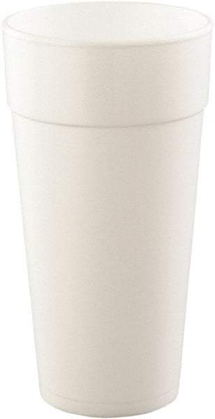 DART - Drink Foam Cups, Hot/Cold, 24 oz, 25/Bag, 20 Bags/Carton - White - Apex Tool & Supply