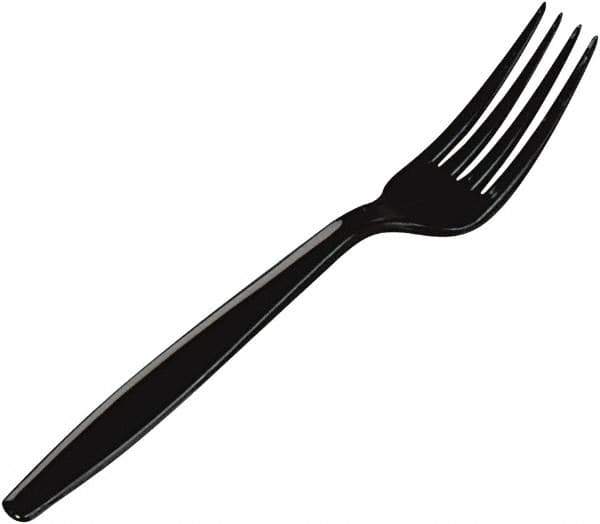 Dixie - Plastic Cutlery, Heavyweight Forks - Black - Apex Tool & Supply