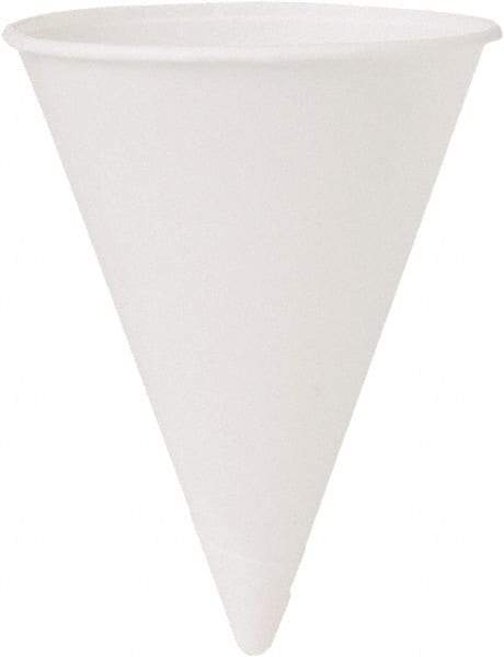 Solo - Cone Water Cups, Cold, Paper, 4 oz, 200/Bag, 25 Bags/Carton - White - Apex Tool & Supply