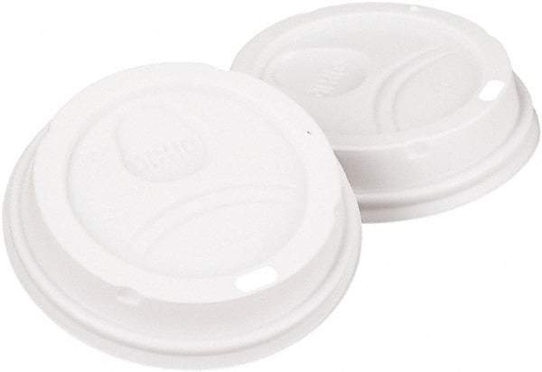 Dixie - Dome Lid Fits 10-16 oz Perfectouch Cups, 12-20 oz Hot Cups, WiseSize, 500/CT - White - Apex Tool & Supply
