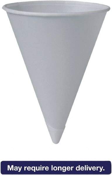 Solo - Bare Treated Paper Cone Water Cups, 6 oz, 200/Sleeve, 25 Sleeves/Carton - White - Apex Tool & Supply