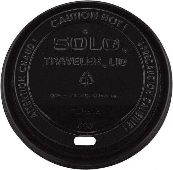 Solo - Traveler Drink-Thru Lids, 10-24 oz Cups - Black - Apex Tool & Supply
