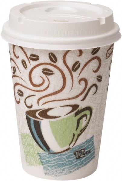 Dixie - Paper Hot Cups & Lids Combo Bag, 12 oz, 50/Pack, 6/Packs per Carton - Multicolor - Apex Tool & Supply