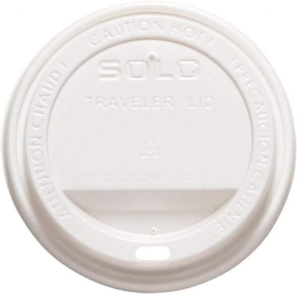Solo - Traveler Drink-Thru Lid, 1000/Carton - White - Apex Tool & Supply