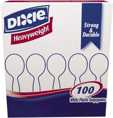 Dixie - Plastic Cutlery, Heavyweight Soup Spoons, 100/B oz - White - Apex Tool & Supply