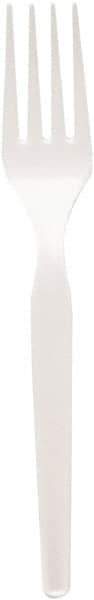 Dixie - Plastic Cutlery, Heavy Mediumweight Forks, 1000/Carton - White - Apex Tool & Supply