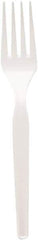 Dixie - Plastic Cutlery, Heavy Mediumweight Forks, 1000/Carton - White - Apex Tool & Supply