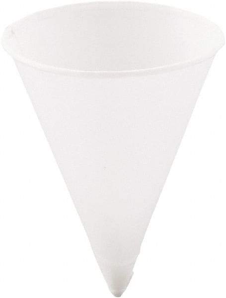 Solo - Cone Water Cups, Paper, 4 oz, Rolled Rim, 200/Bag, 25 Bags/Carton - White - Apex Tool & Supply
