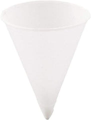 Solo - Cone Water Cups, Paper, 4 oz, Rolled Rim, 200/Bag, 25 Bags/Carton - White - Apex Tool & Supply