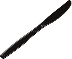 Dixie - Plastic Cutlery, Heavyweight Knives - Black - Apex Tool & Supply