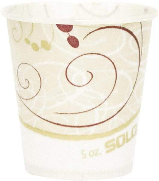 Solo - Paper Water Cups, Waxed, 5 oz, 100/Pack - Multicolor - Apex Tool & Supply