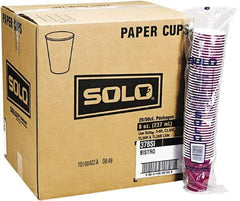 Solo - Bistro Design Hot Drink Cups, Paper, 10 oz, 1000/Carton - Maroon - Apex Tool & Supply