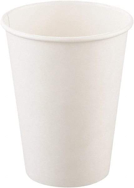 Solo - Single-Sided Poly Paper Hot Cups, 12 oz, 50/Bag, 20 Bags/Carton - White - Apex Tool & Supply