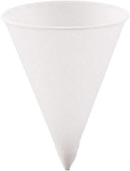 Solo - Cone Water Cups, Paper, 4.25 oz, Rolled Rim, 5000/Carton - White - Apex Tool & Supply