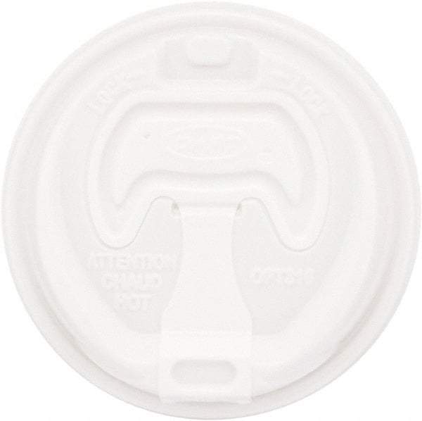 DART - Optima Reclosable Lid, 12-24 oz Foam Cups, 100/Bag, 10 Bags/Carton - White - Apex Tool & Supply