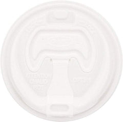 DART - Optima Reclosable Lid, 12-24 oz Foam Cups, 100/Bag, 10 Bags/Carton - White - Apex Tool & Supply