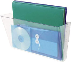 UNIVERSAL - 13" Wide x 4" Deep x 33-1/2" High, 1 Compartment, Plastic Wall File - Clear, 13" Compartment Width x 4" Compartment Depth x 7" Compartment Height - Apex Tool & Supply